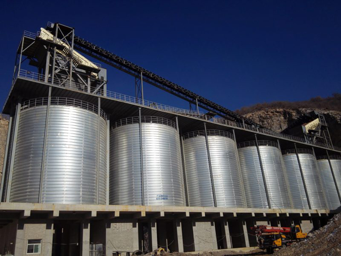 lime storage silos